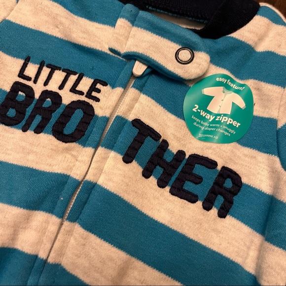 Newborn baby little brother boy sleeper zipper - Picture 10 of 10